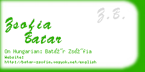 zsofia batar business card